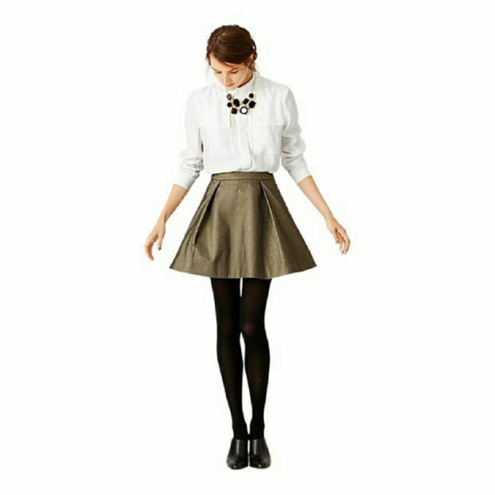 Kate Spade gold mini skirt